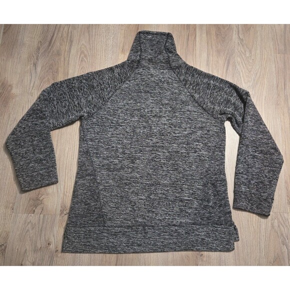 L.L. Bean Cowl Neck Pullover Sweater Size Medium Gray Black - Picture 2 of 9